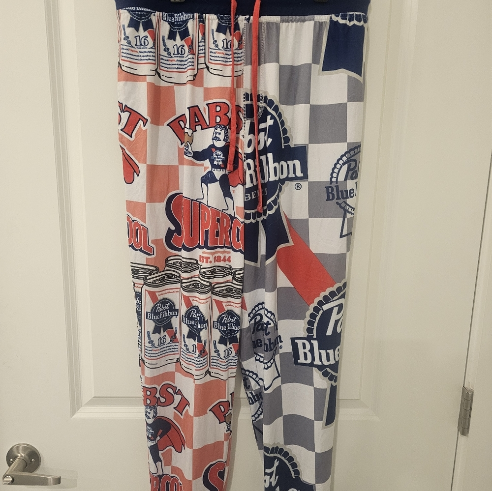 MENS PABST BLUE RIBBON PJ PANTS. SIZE LARGE.  NWOT
